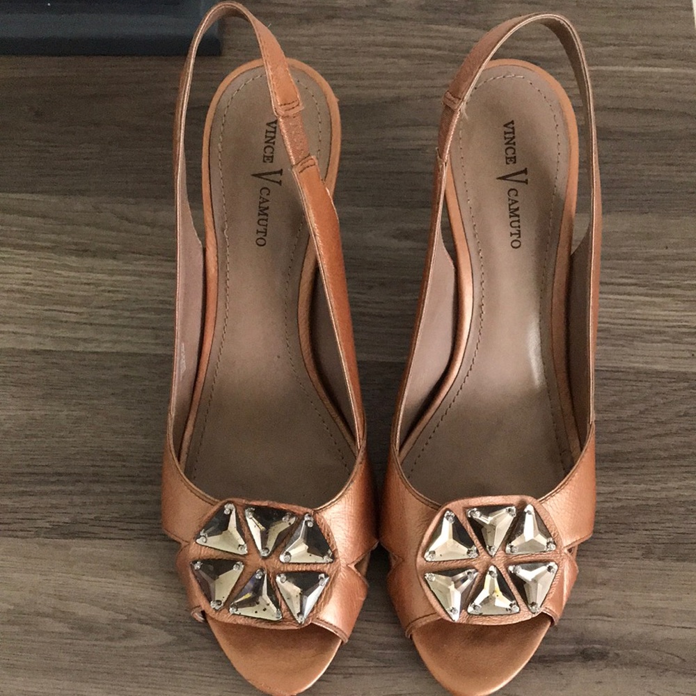 Vince Camuto sling back heels (copper)